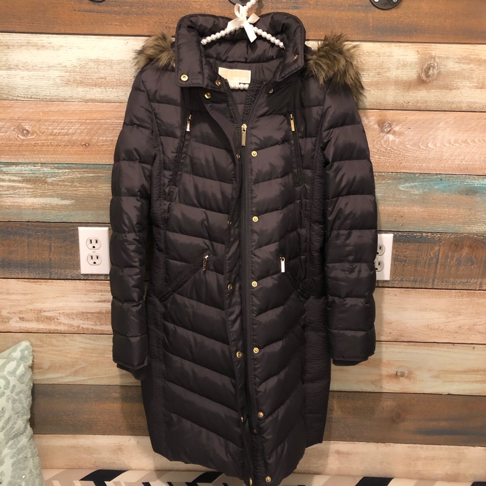 MICHAEL Michael Kors down charcoal winter coat